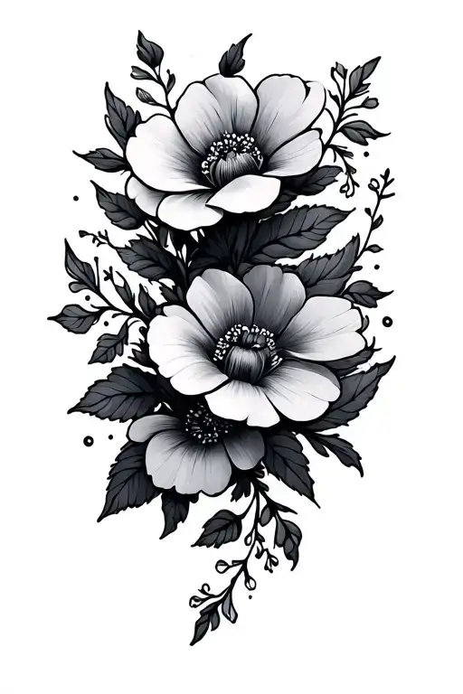 aryan floral tattoo design idea