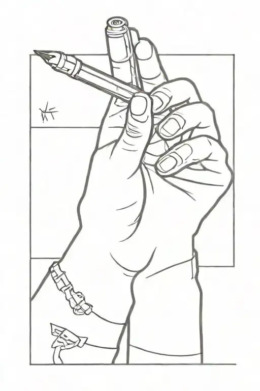 hand holding a lighter tattoo design idea