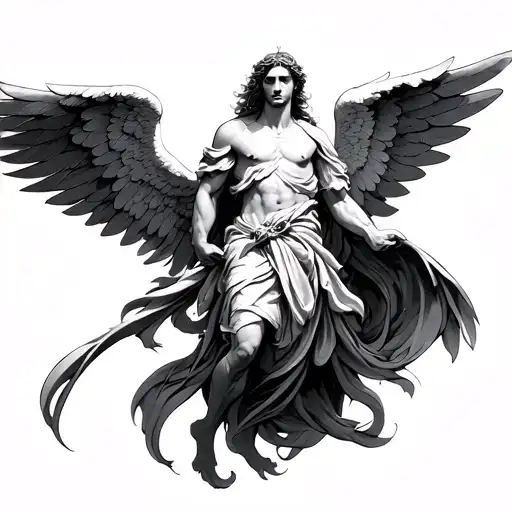 archangel raphael tattoo design idea