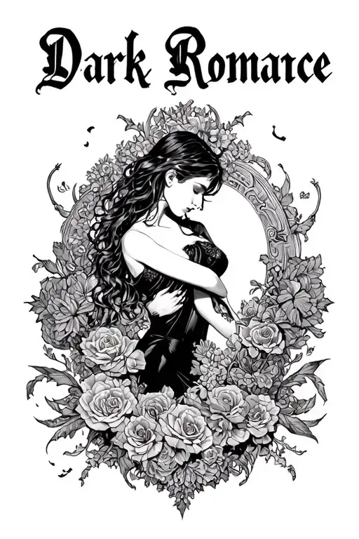 dark romance smut novel cover tattoo design idea