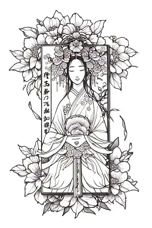 japanese omamori ofuda fertility tattoo design idea