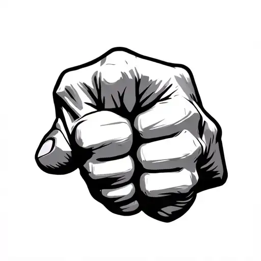 fist bump tattoo design idea