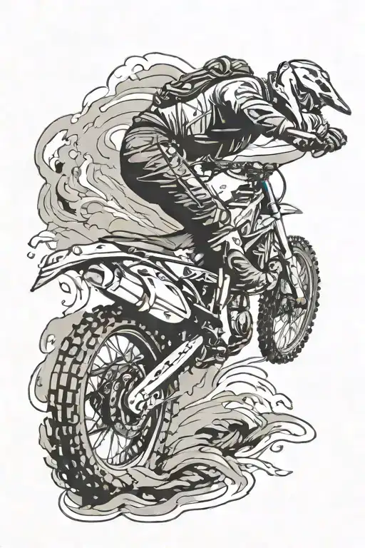 memorial for older brother dirt bike trail riding   tattoo design idea