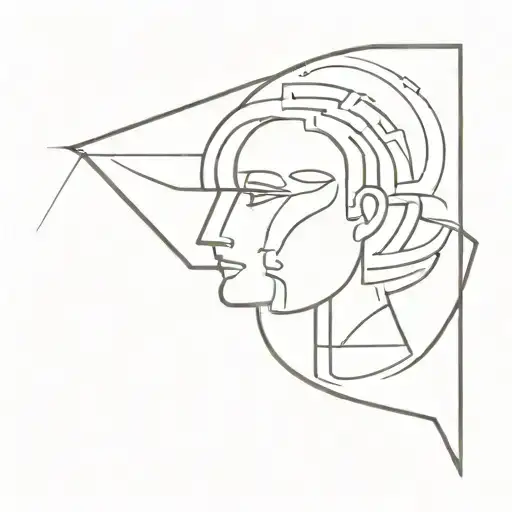 janus 2 face god symbol tattoo design idea