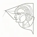 janus 2 face god symbol tattoo design idea