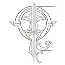 janus 2 face god symbol tattoo design idea