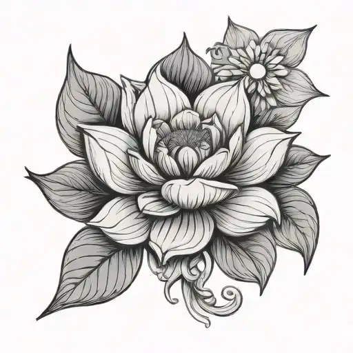 Tomorrowland festival loto flower with branch tattoo design idea