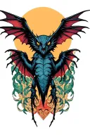 Mothman tattoo design idea