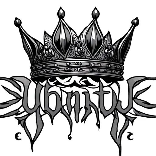 african crown with "Ubuntu" underneath tattoo design idea