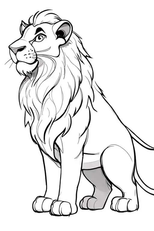 lion king disney series tattoo design idea