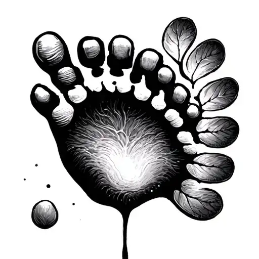 baby foot print tattoo design idea
