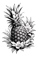 Atlantis pineapple tattoo design idea
