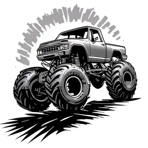 Monster Truck tattoo design idea