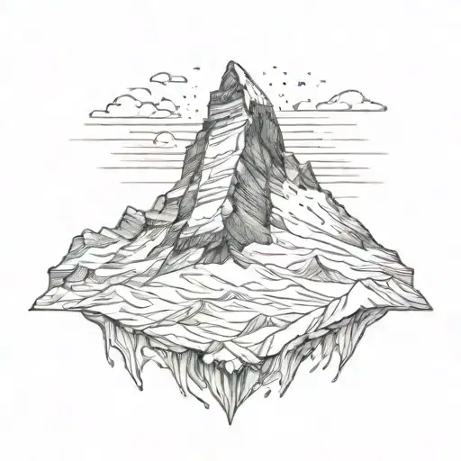 matterhorn mountain peak tattoo design idea