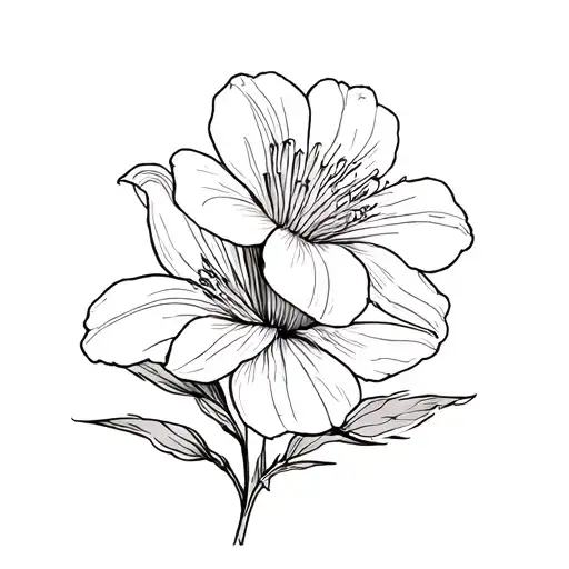 Jonquil flower blooming tattoo design idea