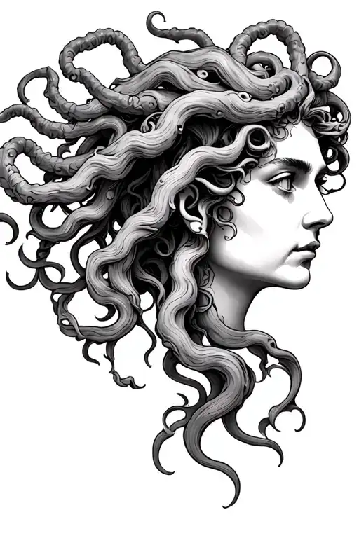 medusa head tattoo design idea