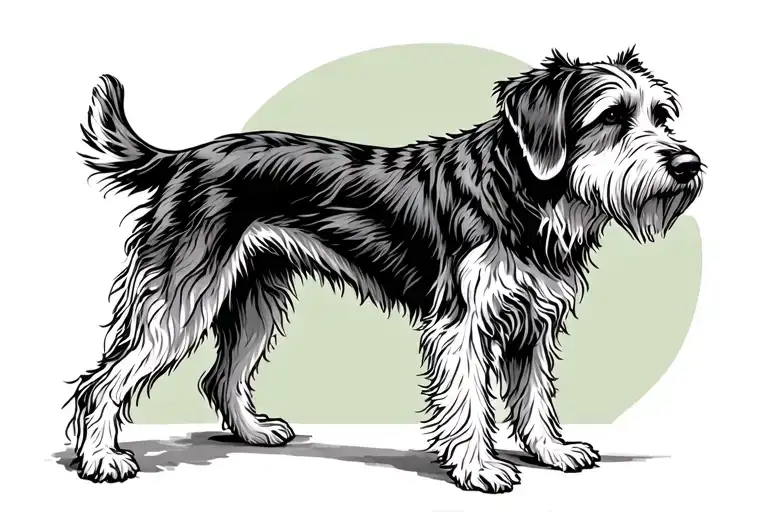 Irish wolfhound dog tattoo design idea