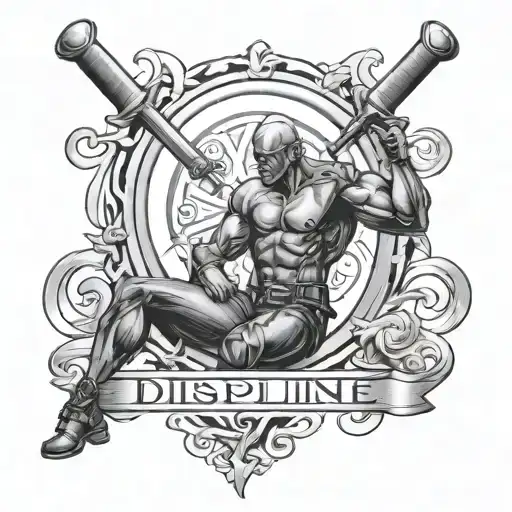 discipline hard work tattoo design idea