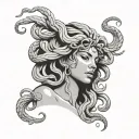 crying medusa tattoo design idea