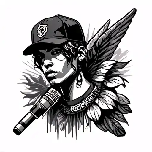 hip hop freedom and properity tattoo design idea