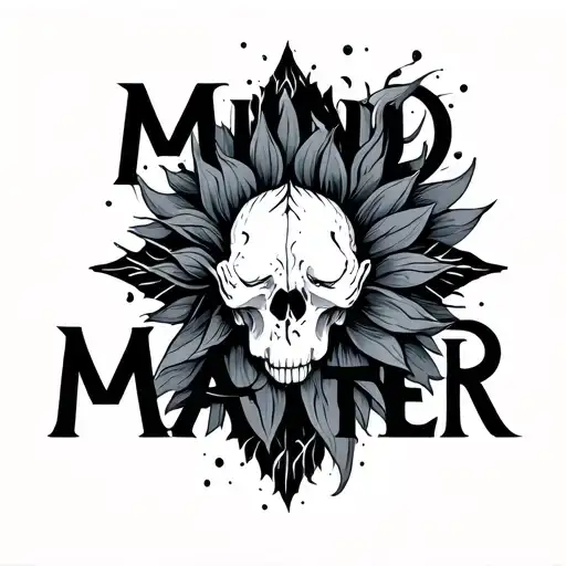 mind matter tattoo design idea