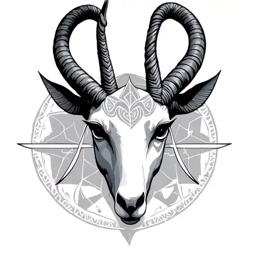 Libra Capricorn tattoo design idea