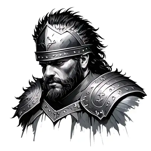 Germanic Warrior tattoo design idea
