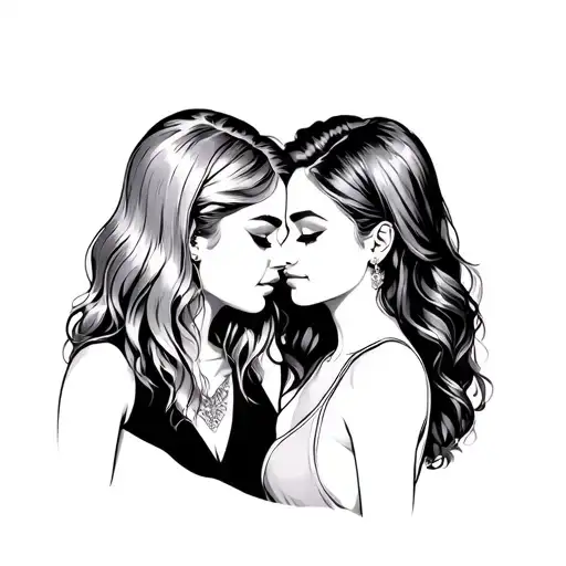 Lesbian Couple tattoo design idea
