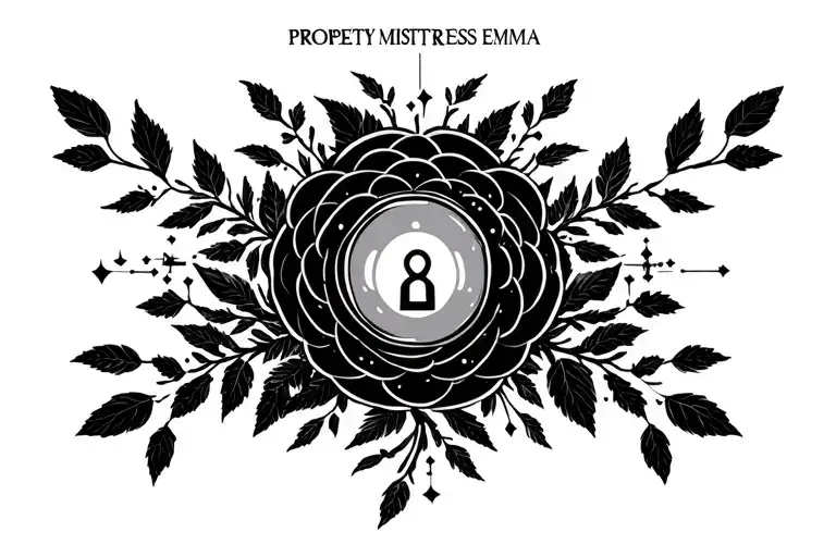 "PROPERTY MISTRESS EMMA" padlock denied rosebush forming the constellation tattoo design idea