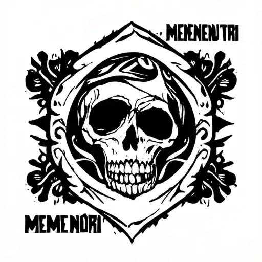 frases "memento mori" tattoo design idea
