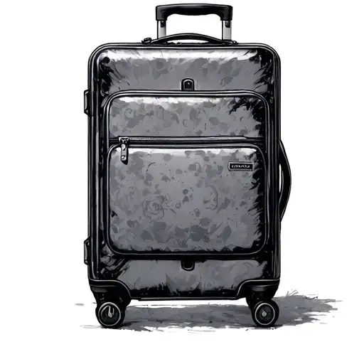Suitcase tattoo design idea