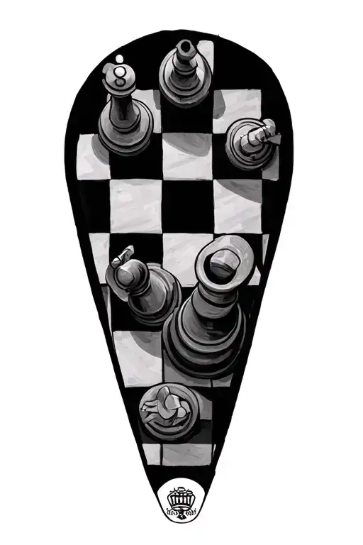 chess board tattoo design idea