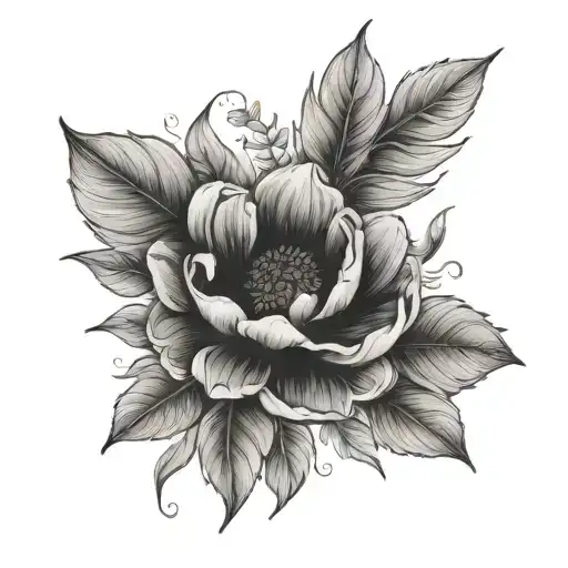 April And November Birth Flower tattoo design idea
