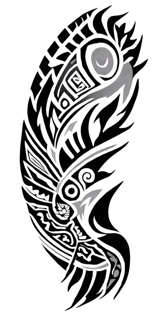 aztec tribal patterns tattoo design idea