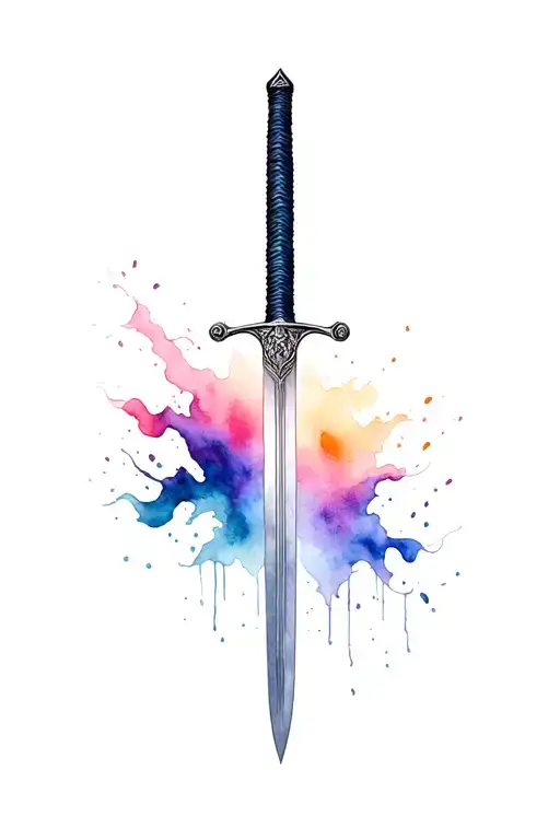 Live Your Dash, Katana Sword tattoo design idea