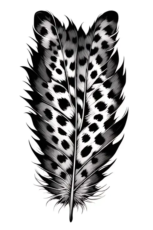 leopard spotted feathers tattoo tattoo design idea