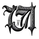 777 Roman Numerals tattoo design idea