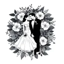 Wedding Date tattoo design idea