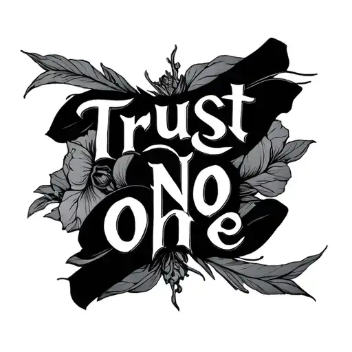 Trust No One tattoo design idea