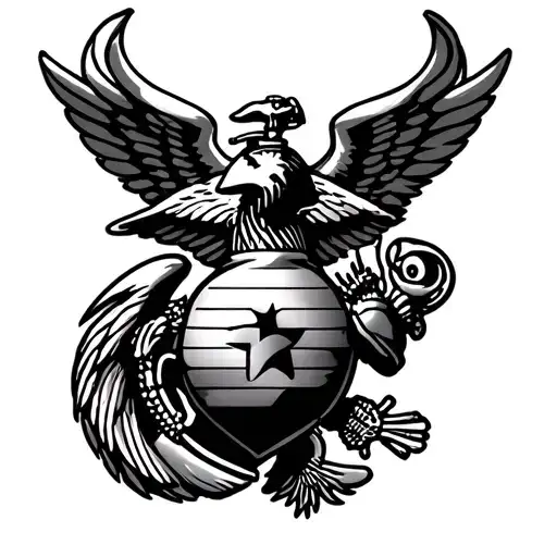us marine corps emblem, Frank , 2003-2025 tattoo design idea