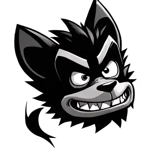 I'm Mask from Crash Bandicoot Trippy tattoo design idea