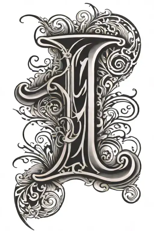 Tattoo with vertically arranged letters "M" "A" "D" tattoo design idea