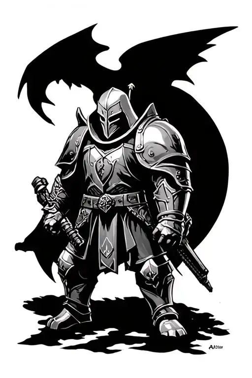 Warhammer 40k black templars tattoo design idea