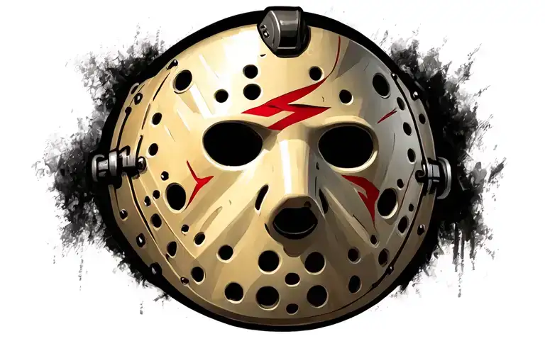 Jason voorhei's hockey mask tattoo design idea