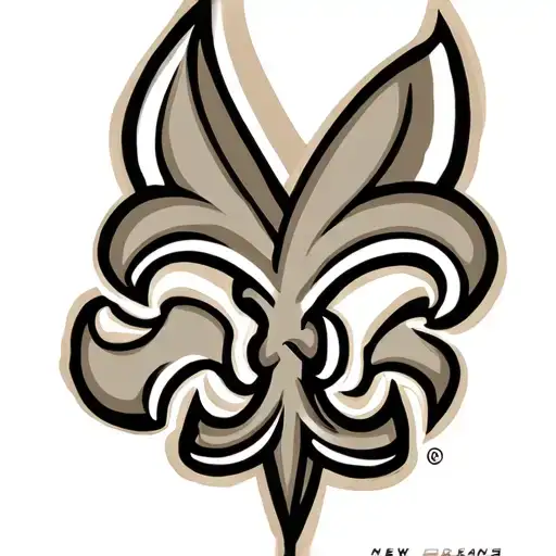 New Orleans saints logo intertwined tattoo design idea