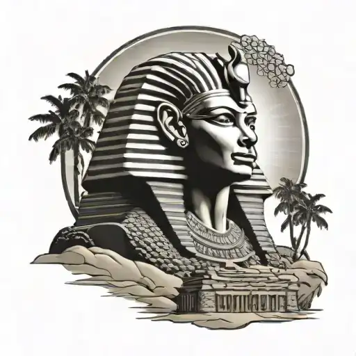 Egyptian mythology egypt pyramid sun desert egyptian queen egyptian god tattoo design idea