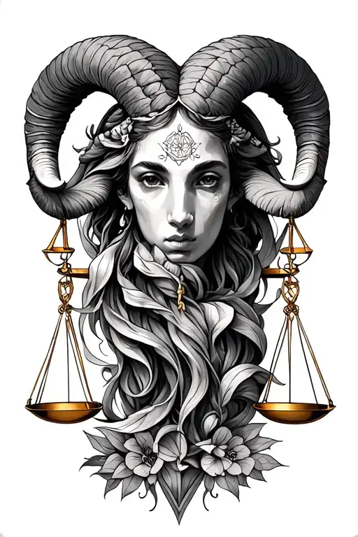 Libra And Aries tattoo design idea
