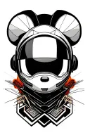 deadmau5 helmet tattoo design idea