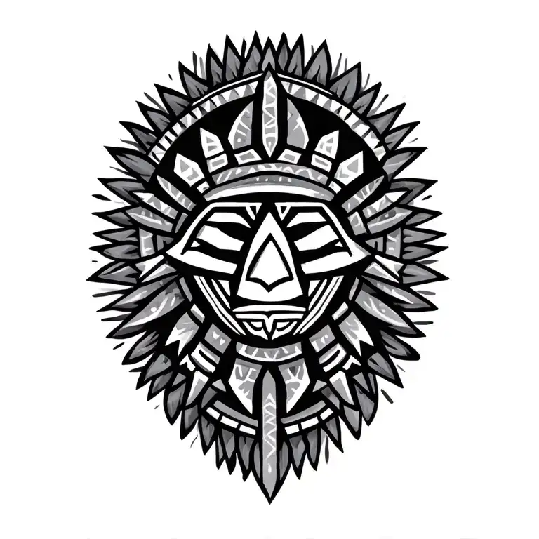 Aztec symbols tattoo design idea