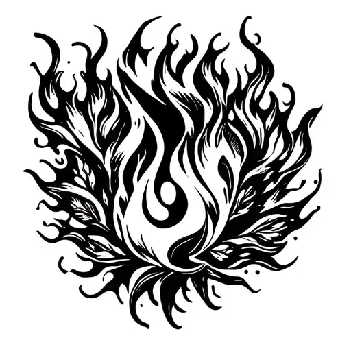 flame tattoo design idea